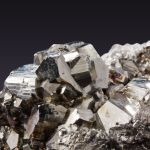 Close-up image of sparkling pyrite crystals showcasing their metallic luster.
